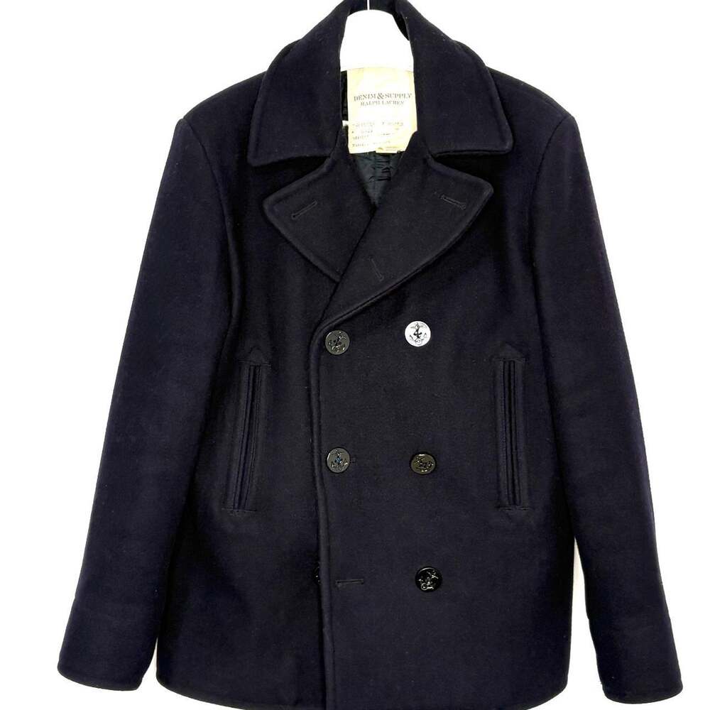 Denim & Supply Ralph Lauren Black Pea Coat L